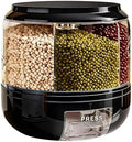Rotating Grain Storage Bin 6 Grids Rice Container One-Click Output