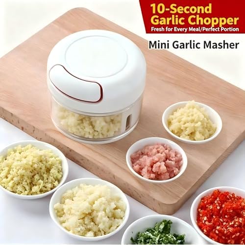 Pull Chopper,Kitchen Manual Mini Pull String Vegetable Garlic Twister