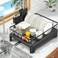 Stainless Steel Dish Drying Rack, 17 x 13.4 in, Black
