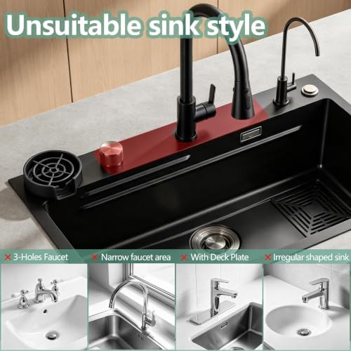 NiuYichee Faucet Mat for Kitchen Sink, Water Absorbing Diatomite Stone