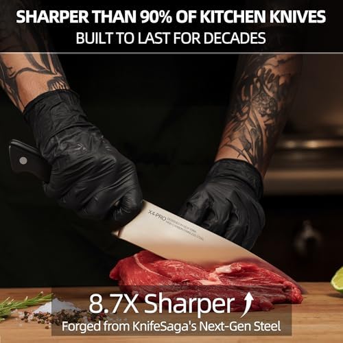 KnifeSaga 15 Pcs Japanese Knife Set with Sharpener