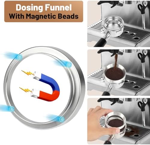 58mm Espresso Tool Kit, Espresso Tamper, Distributor, Funnel, Puck