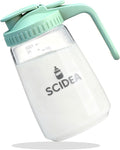 32oz Glass Pitcher with Lid, Heat & Cold Resistant, Leak-Proof Wide-Mouth Milk by Scidea