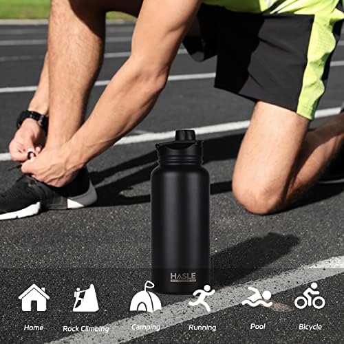 HASLE OUTFITTERS 32 oz Insulated Water Bottle Stainless Steel Double