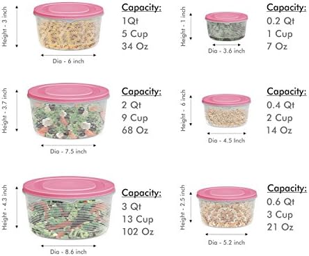 MILTON Mixing Bowl Set with Lids; Kitchen Food Storage Containers