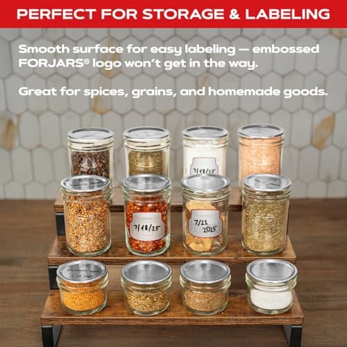 FORJARS® 4oz Mason Jars with Lids, 12-Pack