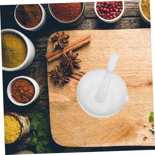 Glass Bowl with Pestle 75ml Set, Grinding Mixer for Laboratory Kitchen