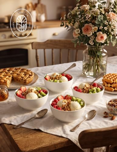 AISBUGUR Cereal Bowls,39 OZ Large Soup Bowls: Porcelain Salad Bowls