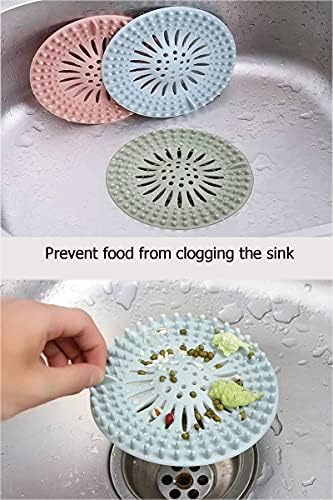 Hair Catcher Rubber Stopper Shower Drain Covers for Bathroom, Bathtub