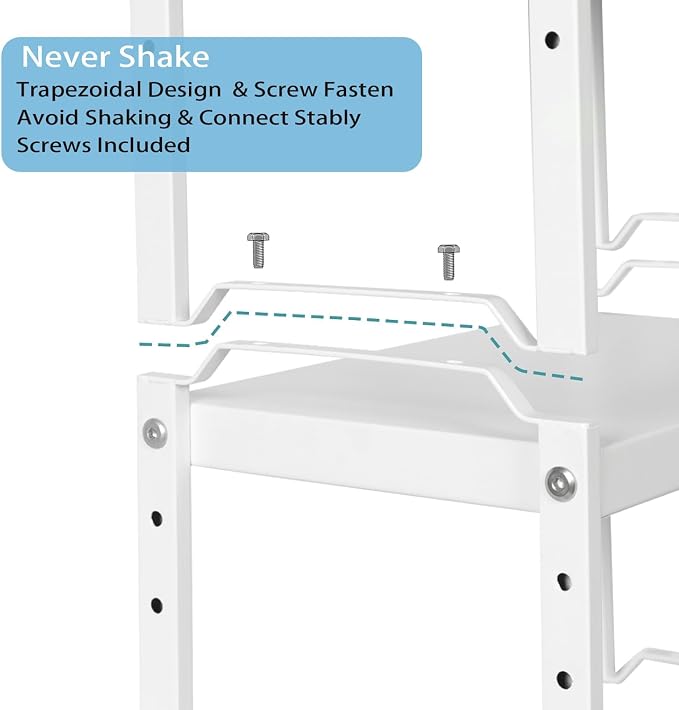 Set of 2 Expandable Kitchen Cabinet Shelves Organizers, Stackable Adjustable - Image 9