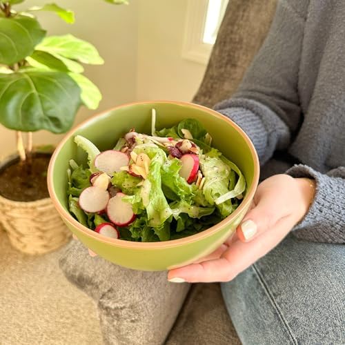 Mora Ceramic Artisan Matte Bowls For Kitchen 28oz - Bowl Set of 4