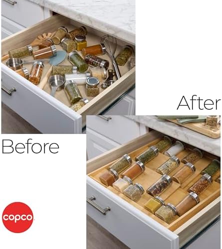Copco Expandable 4-Tier Spice Organizer Natural Bamboo