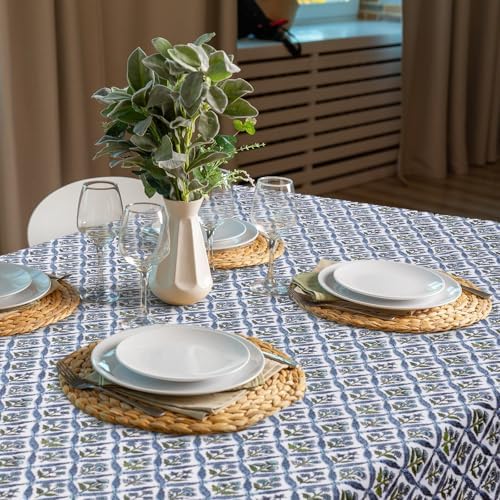 Newtay Cotton Tablecloth 60'' X 90'' Light Steel Blue