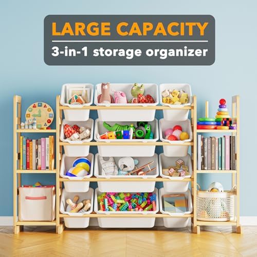 SpaceAid Toy Storage Organizer, 6 Shelves and 12 Bins