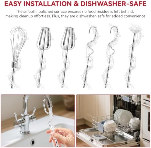 Hand Mixer Beater Attachments for OVENTE 5-Speed HM151 Series Hand