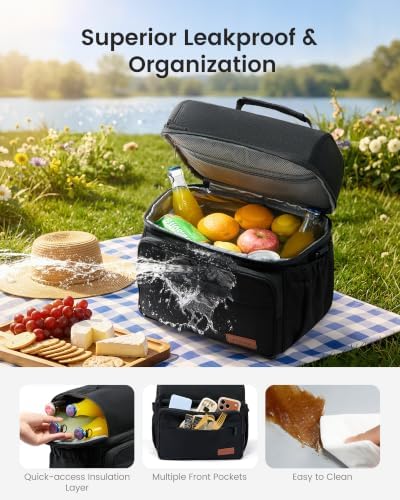 LOVEVOOK Lunch Bag for Men Women, Large Insulated Lunch Box Cooler