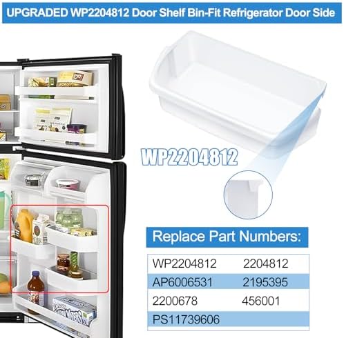 [2 PACK] Upgraded WP2204812 Refrigerator Door Shelf Replacement for
