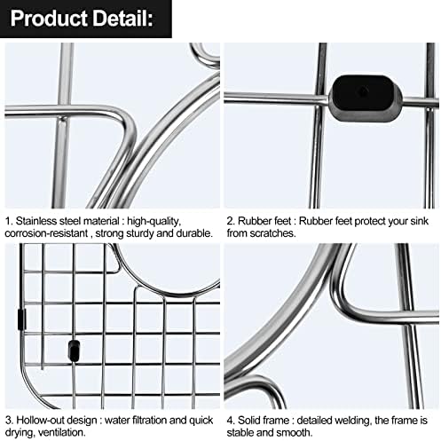 ARLBA 2 Pack 13.7" x 11.6" Stainless Steel Sink Protectors