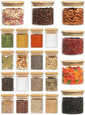 ComSaf 16Pcs Glass Spice Jars with Bamboo Lid 6oz - 20 oz Glass Food