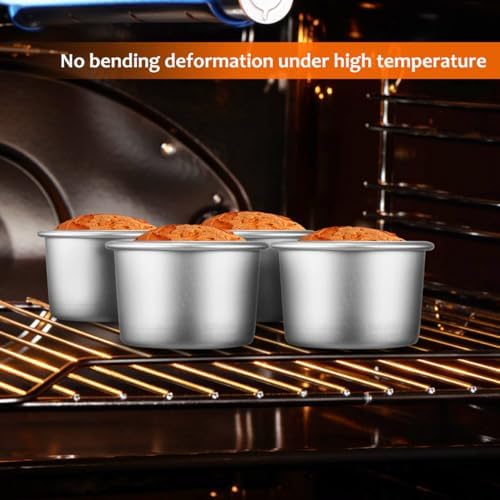 UPKOCH 12 Pcs 2 Inch Mini Cake Pans with Removable Bottom -Round