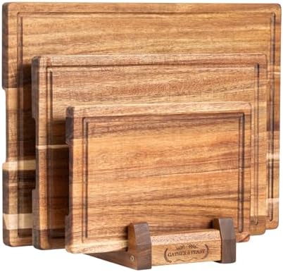 Cutting Boards for Kitchen with Wood Storage Stand Chopping Board