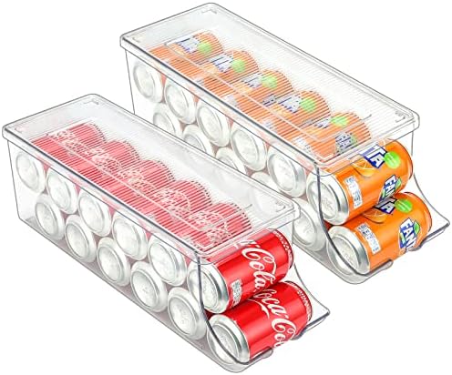 Puricon 2 Pack Soda Can Organizer Dispenser for Refrigerator Bundle