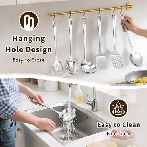 6-Piece Stainless Steel Cooking Utensils Set