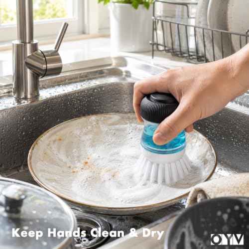 OYV Soap Dispensing Palm Brush Set
