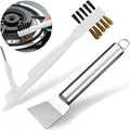 Kitchen Stove Cleaning Brush + Scraper Tool Set, Brass Wire Brushes by leuapl