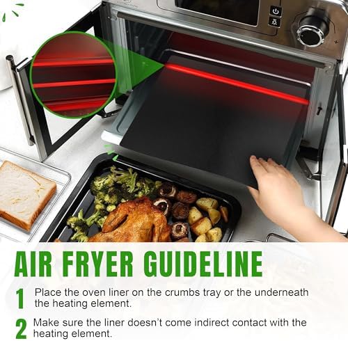 Toaster Oven Liners Reusable for Ninja Air Fryer Bottom Heat Resistant