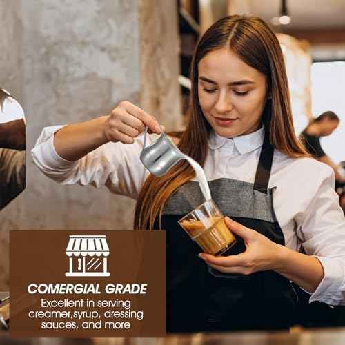 Molain 36 Pcs Stainless Steel Bell Creamers, 3 oz Mini Creamer Pitcher