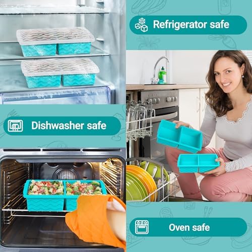 Aopigavi Silicone Freezer Tray with Lid – 2-Cup Soup Freezer Container