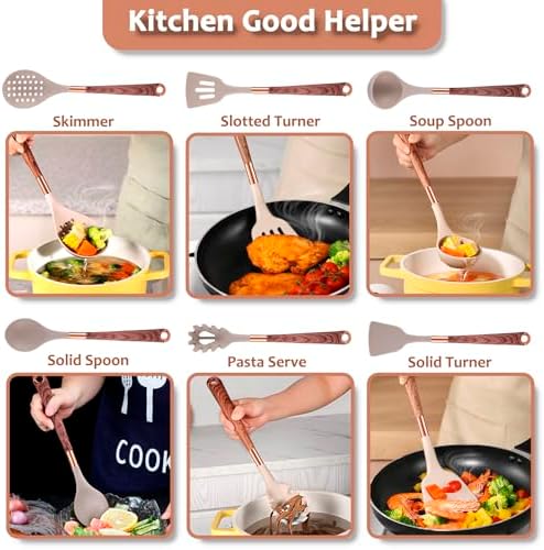 24-Piece Silicone Cooking Utensils Set with Holder
