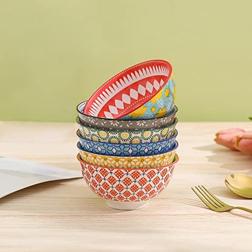 Ceramic Bowl Set Small Bowls - 6 Little Porcelain Dessert Bowls Set