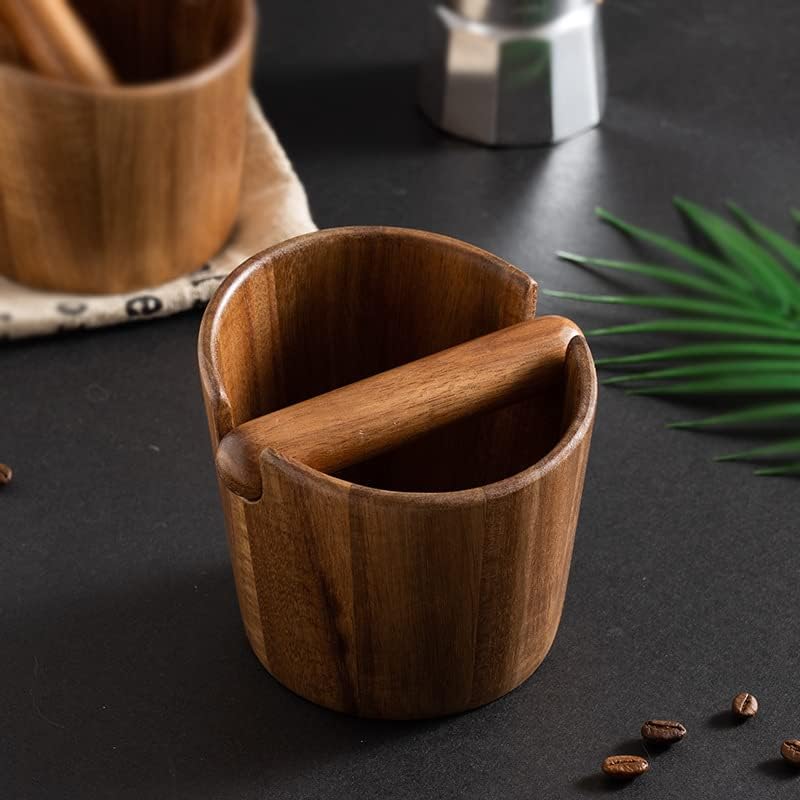 5 inch Coffee Knock Box espresso knock box,Wood Bin for Espresso