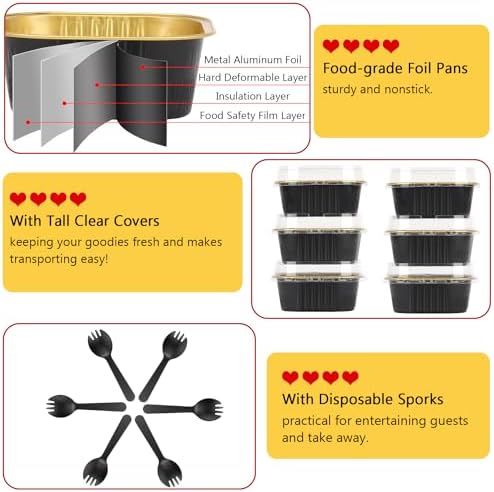 LNYZQUS 120 Pack 10oz Mini Cake Pans with Lids and Spoons for Bake