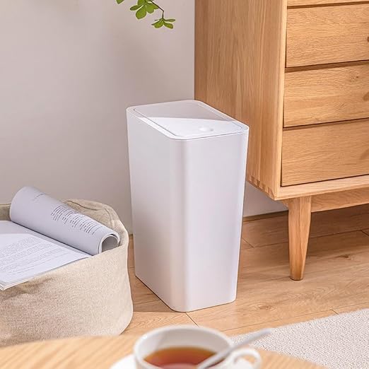 Compact Push-in Trash Can with Lid - Image 5