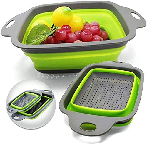 Easy Storage Folding Kitchen Strainer - Collapsible Colander - 8.50" x