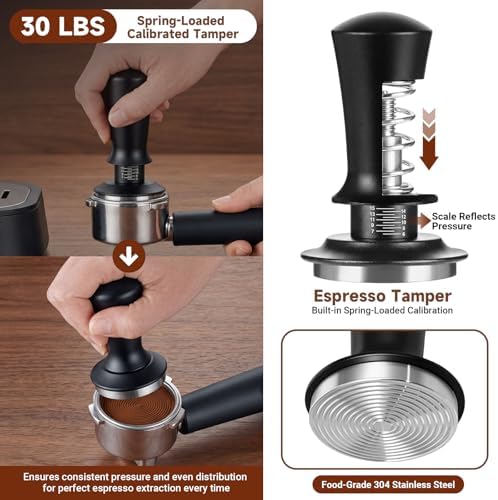 51mm Espresso Accessories Kit, 7 PCS Tamper & Station Set