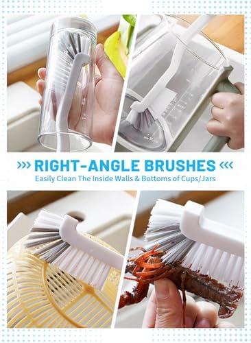 20Pcs Crevice Cleaning Brush Set, Hard Bristle Scrub Brushes for Gaps