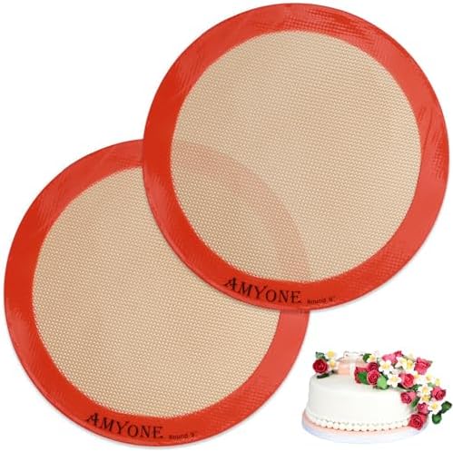 Silicone Baking Mats, 2 Pcs, 9 Inch Round