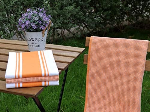 AMOUR INFINI Cotton Kitchen Towels - Set of 4 Highly Absorbent, Ultra