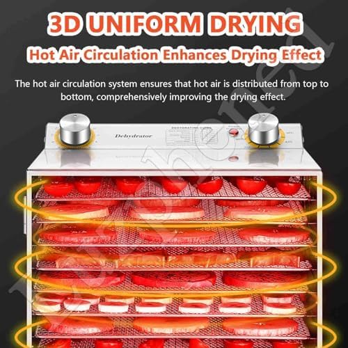 Commercial Food Dryer Machine, 18 Stainless Steel Trays