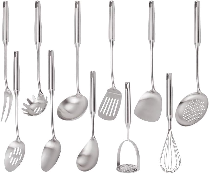 VALESKA 304 Stainless Steel Kitchen Utensils Set(11PCS),Include