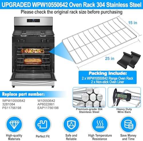 UPGRADE WPW10550642 Oven Rack Replacement For Whirlpool Oven Racks