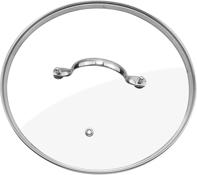 Antrader Tempered Glass Lid, 10.5Inch Cookware Glass Replacement Lid by Antrader