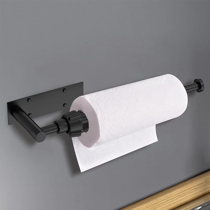 VAEHOLD Self Adhesive Paper Towel Holder Under Cabinet Mount, Wall Mounted - Image 7