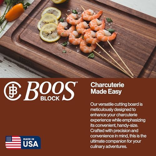 John Boos BBQ Series Walnut Cutting Board, 18 x 12 in