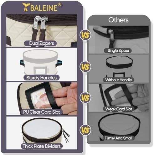 BALEINE China Storage Container, Plate Mug Combo, Soft Shell Cream
