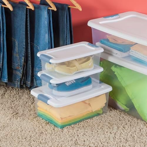 Sterilite Latching Box with Lids, 15 Quart, 12-Pack